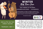 Thumbnail for the post titled: Winter Old Time Jam + Lecture + Reception