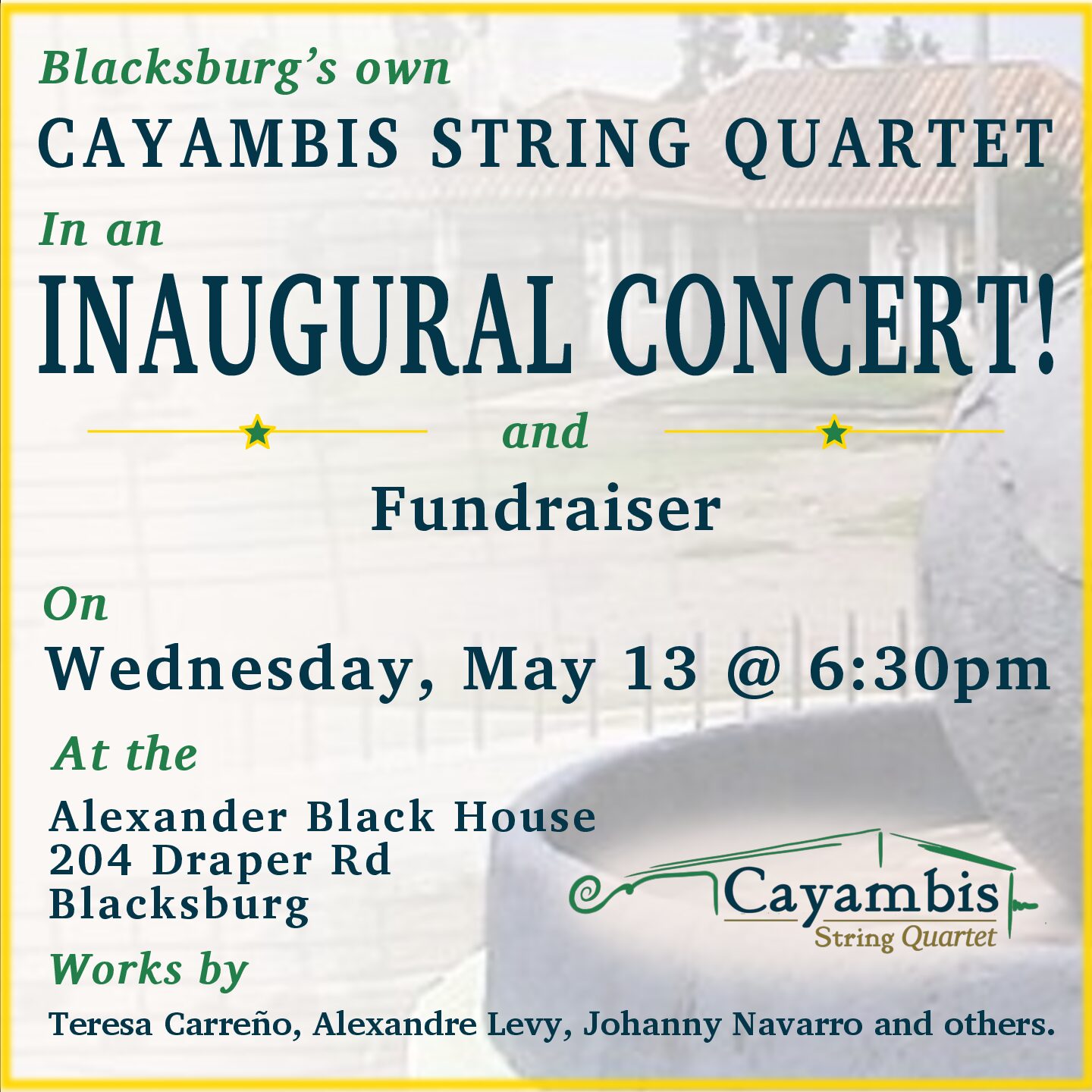 Thumbnail for the post titled: Cayambis String Quartet Concert